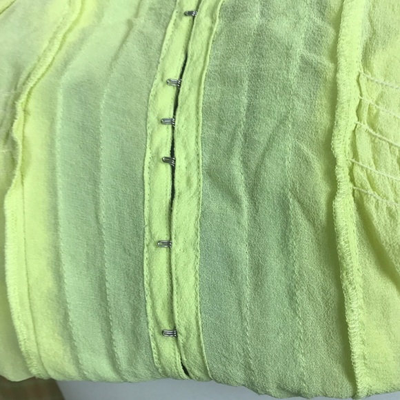 Armani Exchange Yellow w/ Blue knit rib Blouse L - Picture 6 of 6